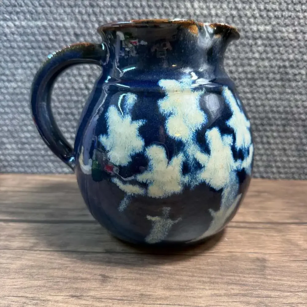 Vintage MISSISSIPPI Pottery Pitcher by JAN CARTER Gore Springs, Miss Dated 1987